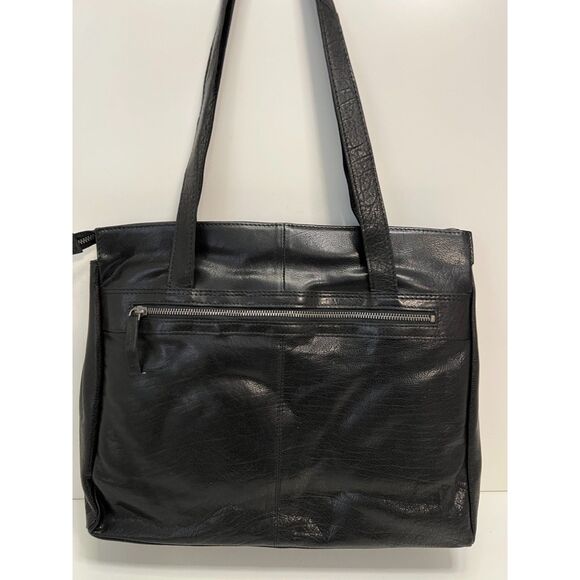 NWT Spikes and Sparrow black leather laptop bag - Picture 3 of 12